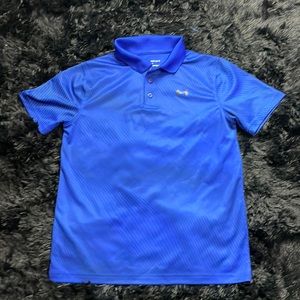 Blue Under Armor boys button up polo